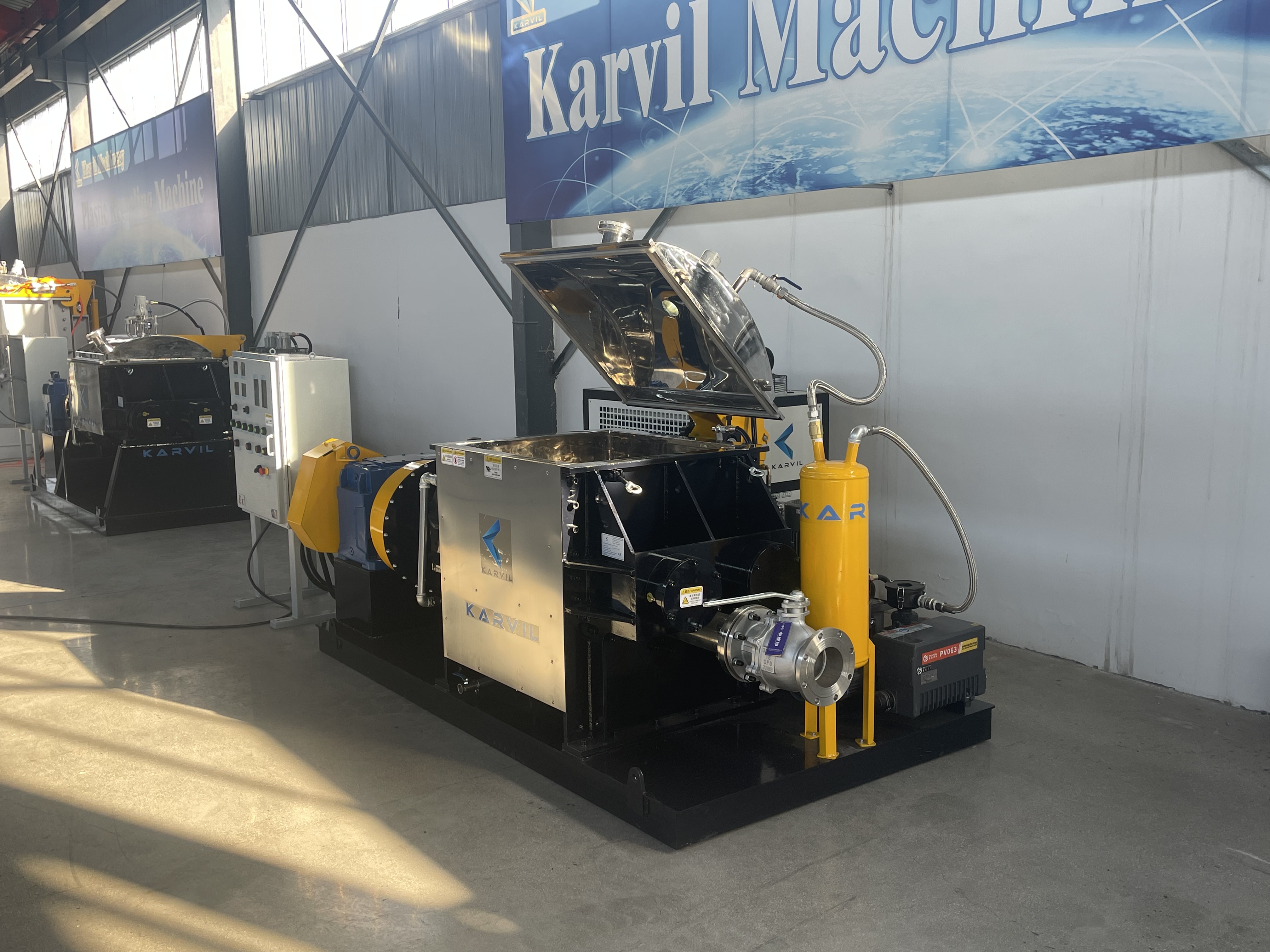 Two sets of 300L Explosion-Proof Vacuum Kneader Mixer with Chiller 