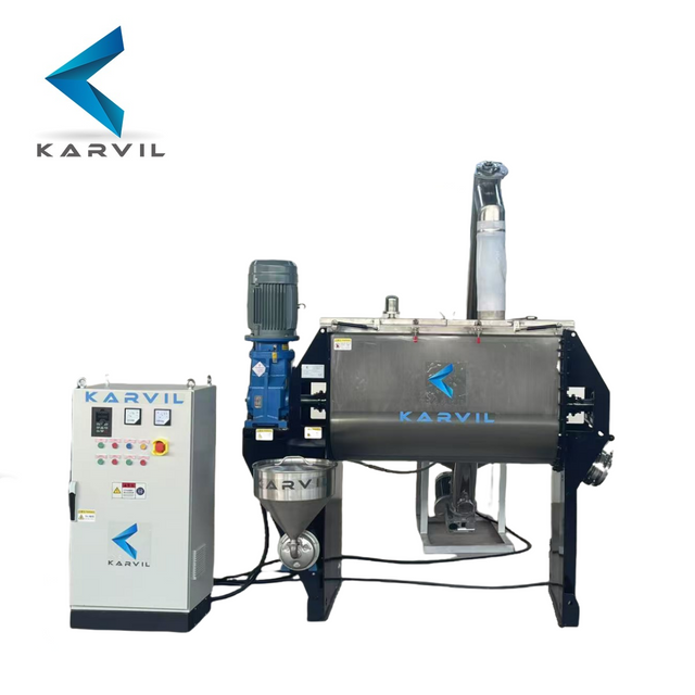 Ribbon Mixer with Screw Conveyor