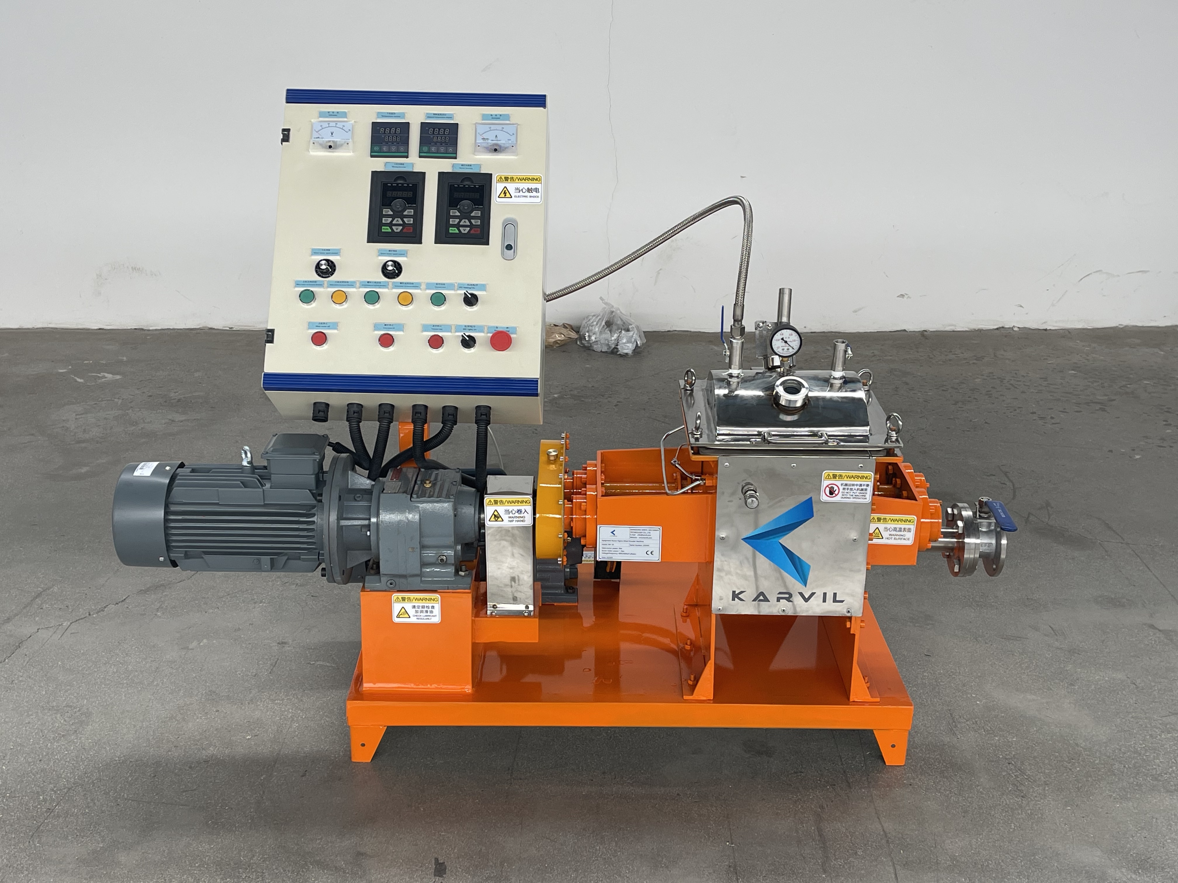 10L Electric-Heated Vacuum Kneader with Screw Discharge by Karvil Machinery